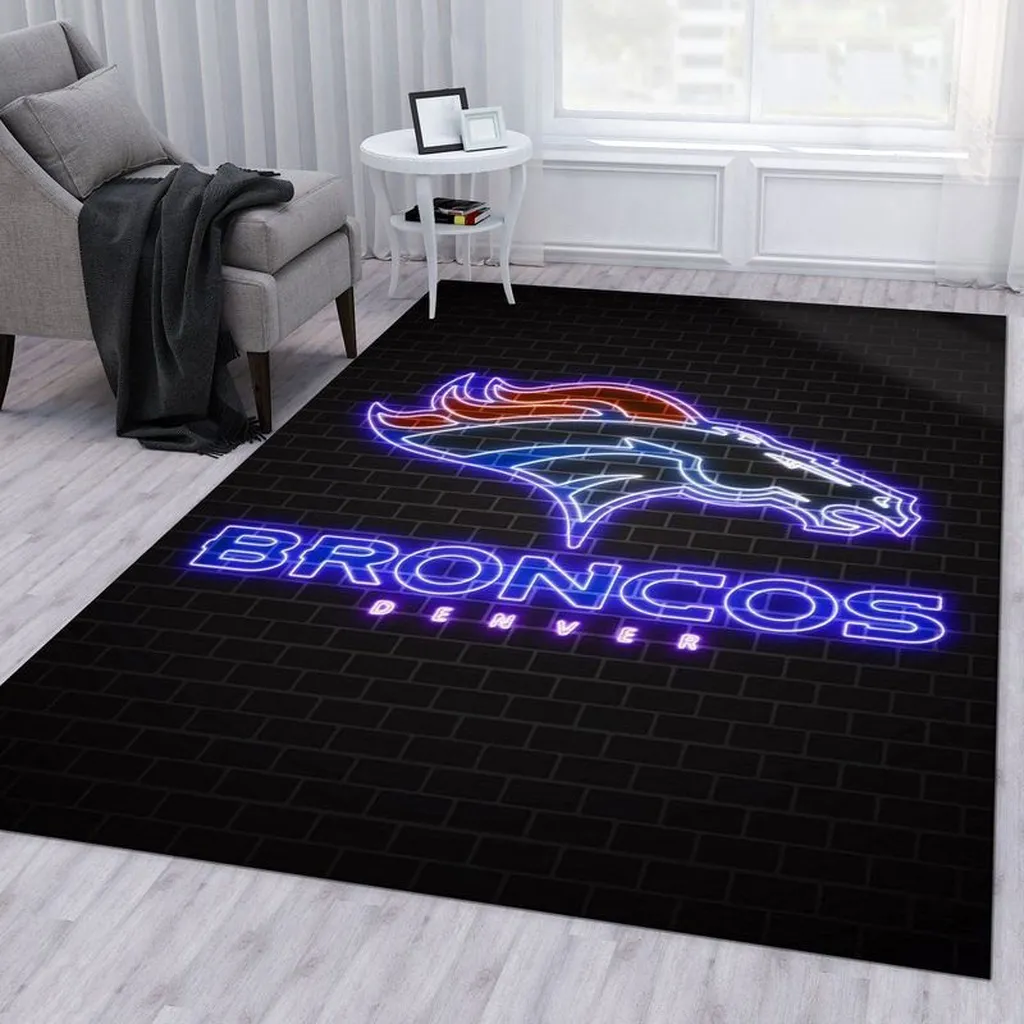 San Francisco 49ers Rug - Area for Living Room Decor Black and Blue