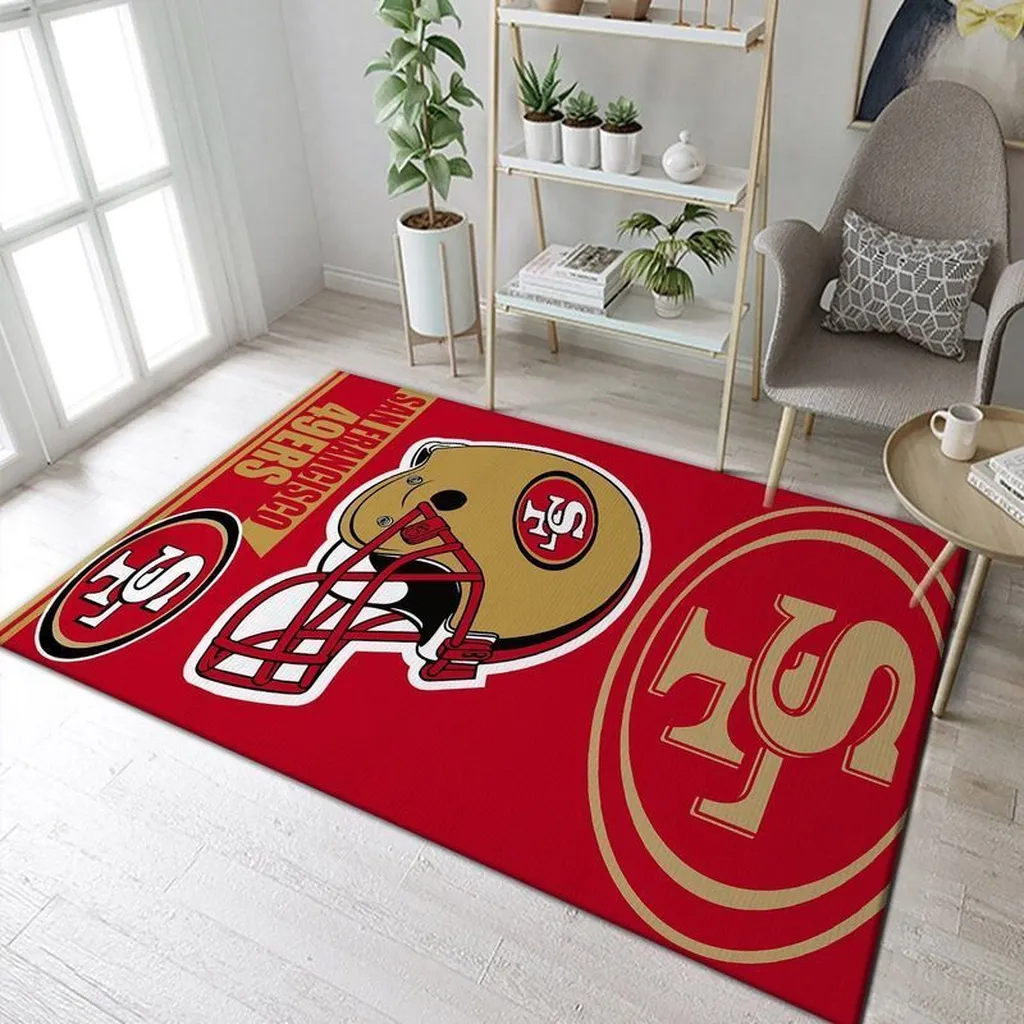 San Francisco 49ers Rug - NFL Football Fan for Home Gold and Red