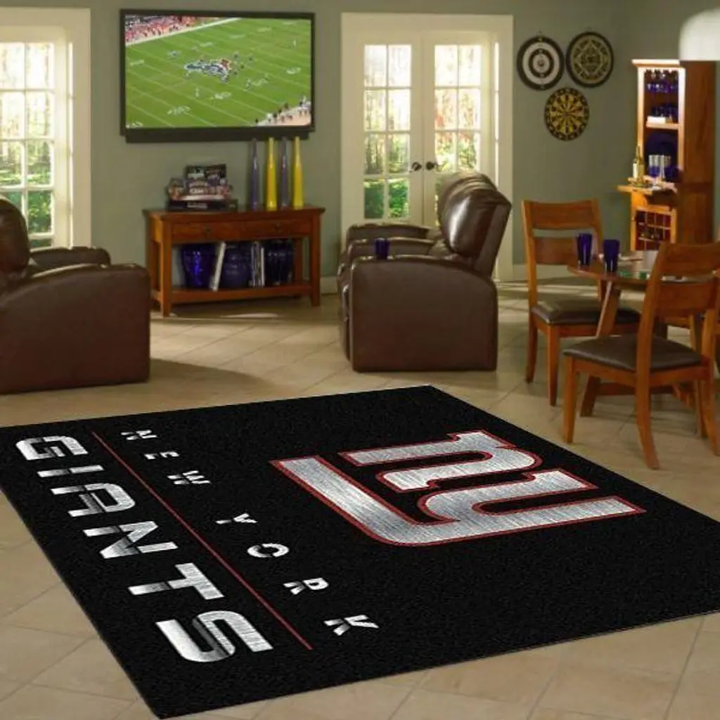 San Francisco 49ers Rug - NFL Logo Area for Home Decor Black and White