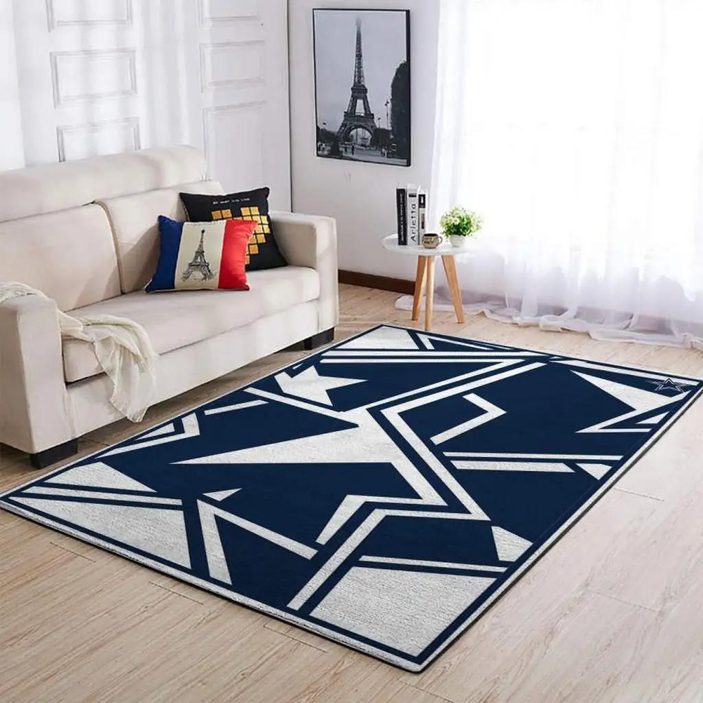San Francisco 49ers Rug - NFL Logo Area for Living Room Blue and White