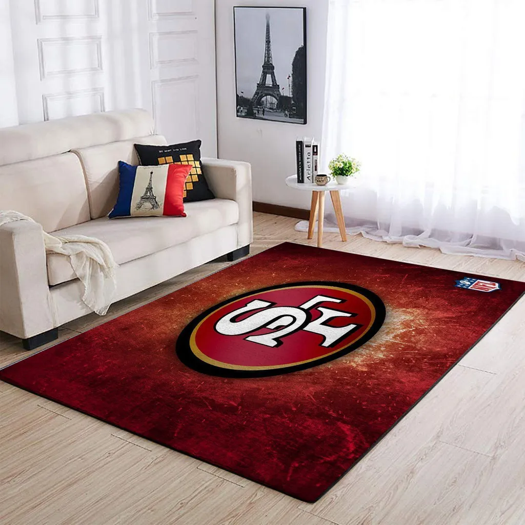 San Francisco 49ers Rug - NFL Perfect for Living Room Decor Red and White
