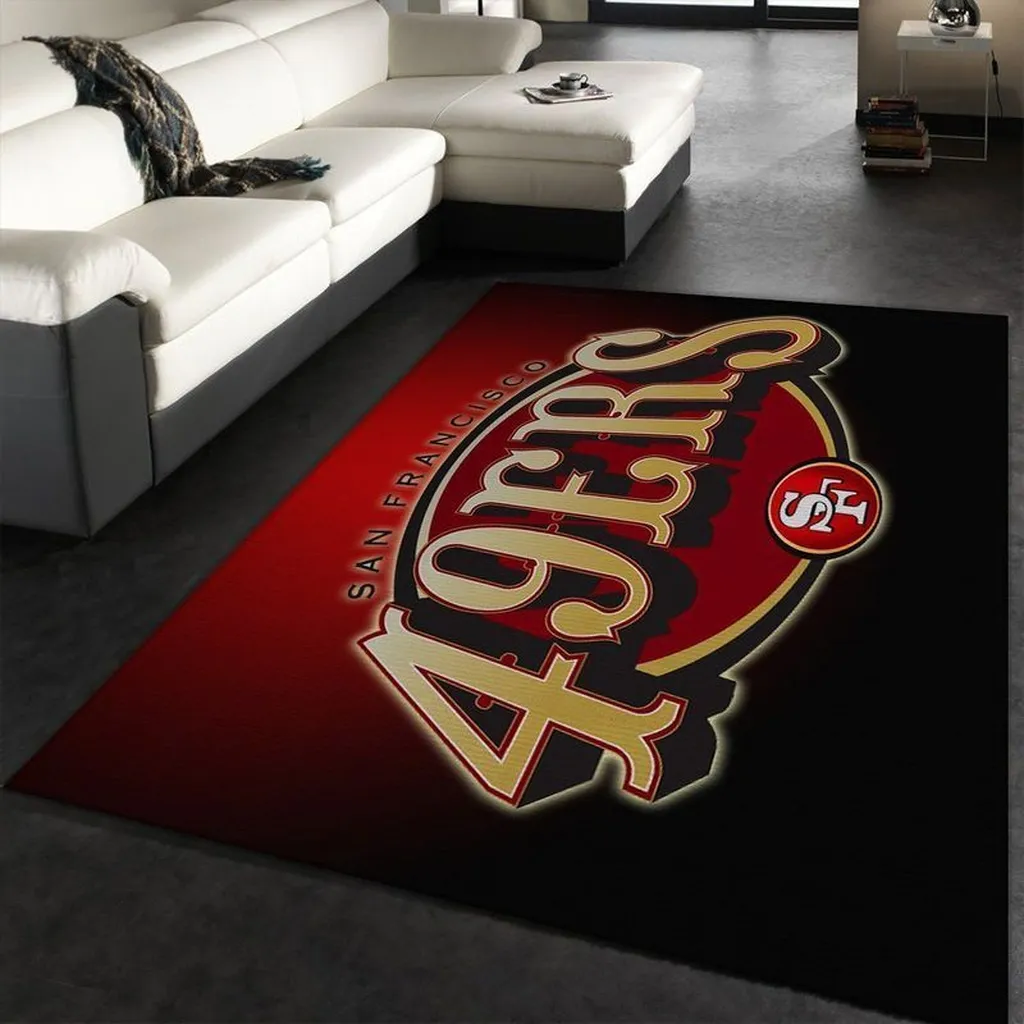 San Francisco 49ers Rug - NFL Team Area for Fans Black and Red