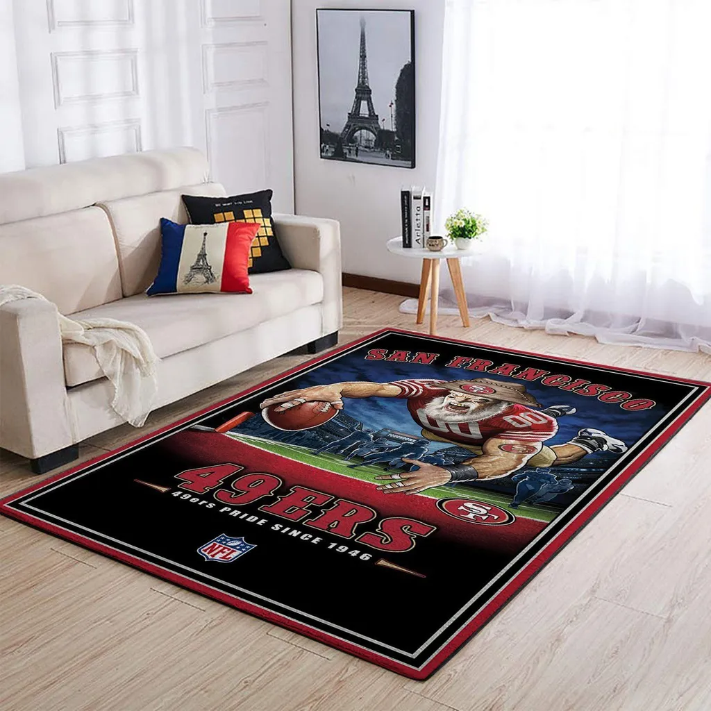 San Francisco 49ers Rug - NFL Team Pride Area Carpet Black and Red