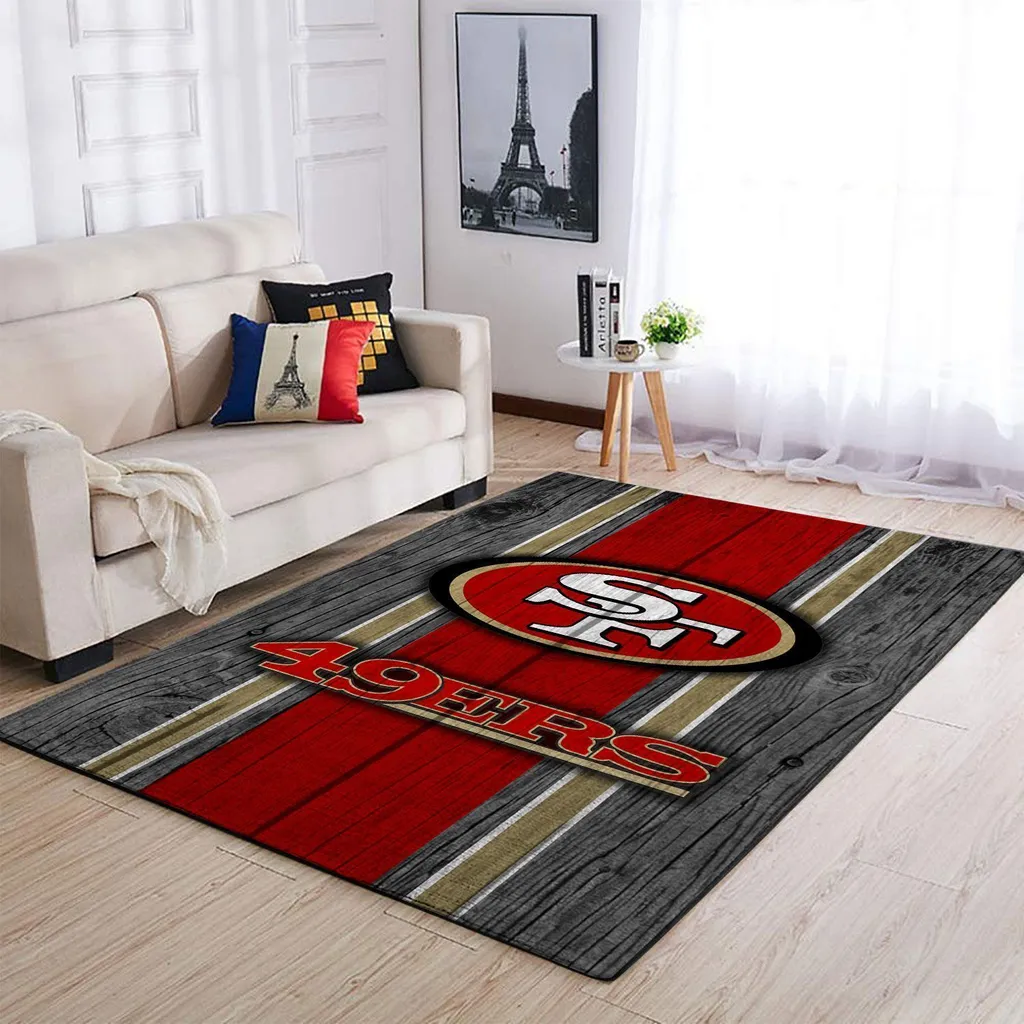 San Francisco 49ers Rug - Perfect for Living Room Decor Red and Gray