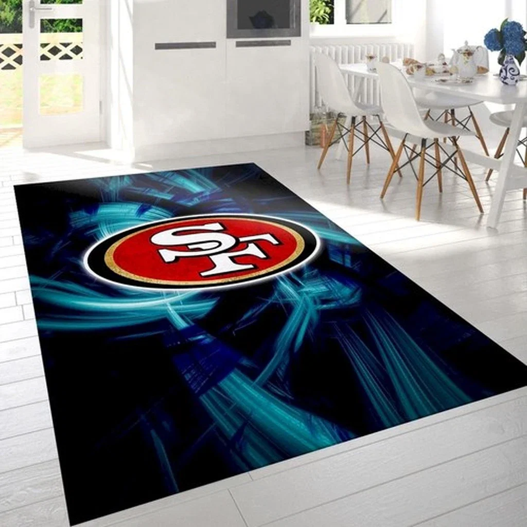 San Francisco 49ers Rug - Team Logo for Home Decor Black and Red