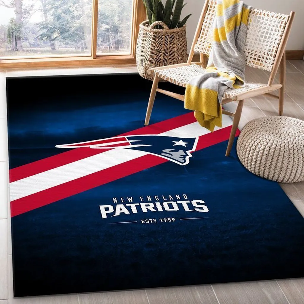 San Francisco Football Logo Rug for Home Decoration Blue and Red