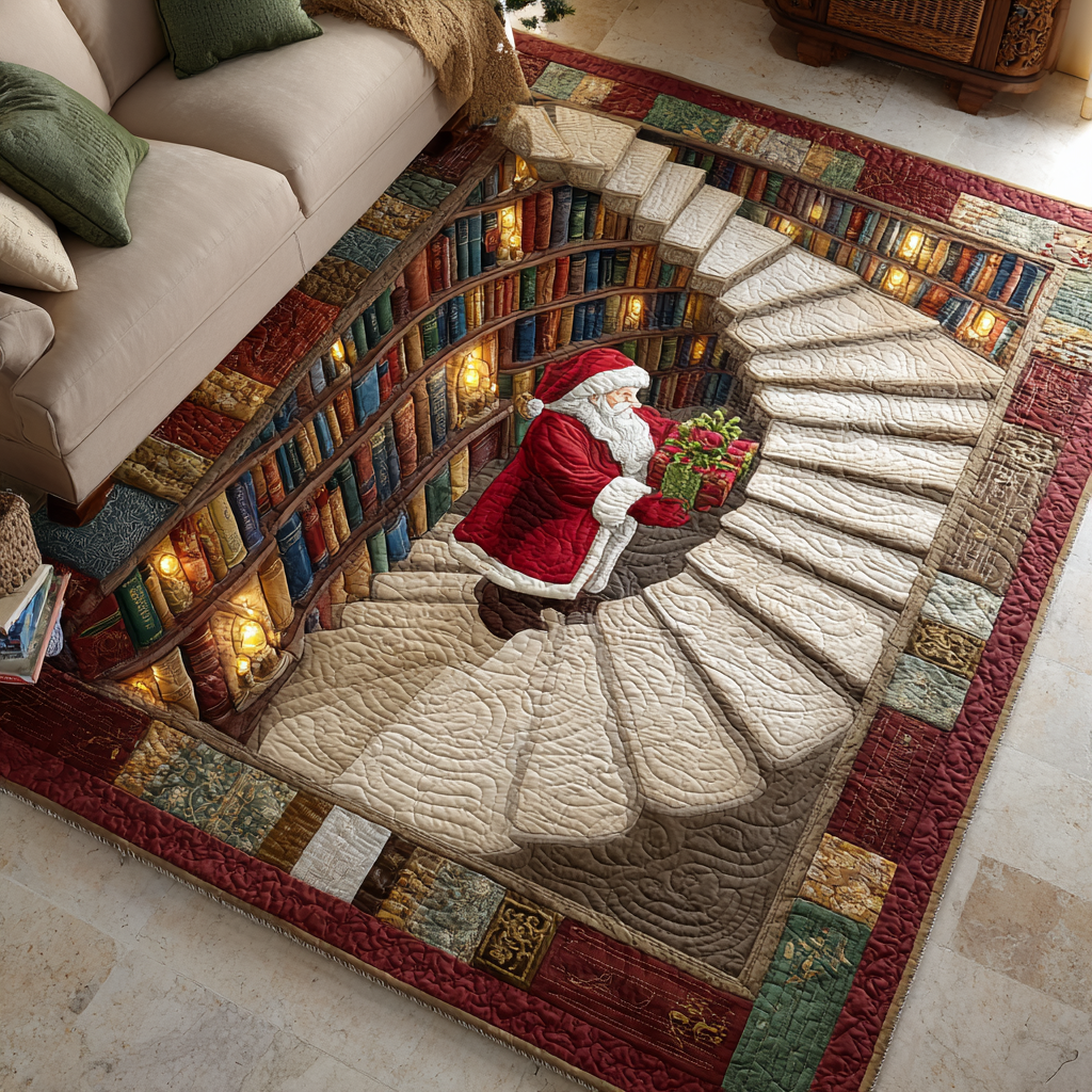 Santa Harmony Christmas Area Rug - Non-Slip Washable 3D Print Rug for Living Room & BedroomTVC2108125