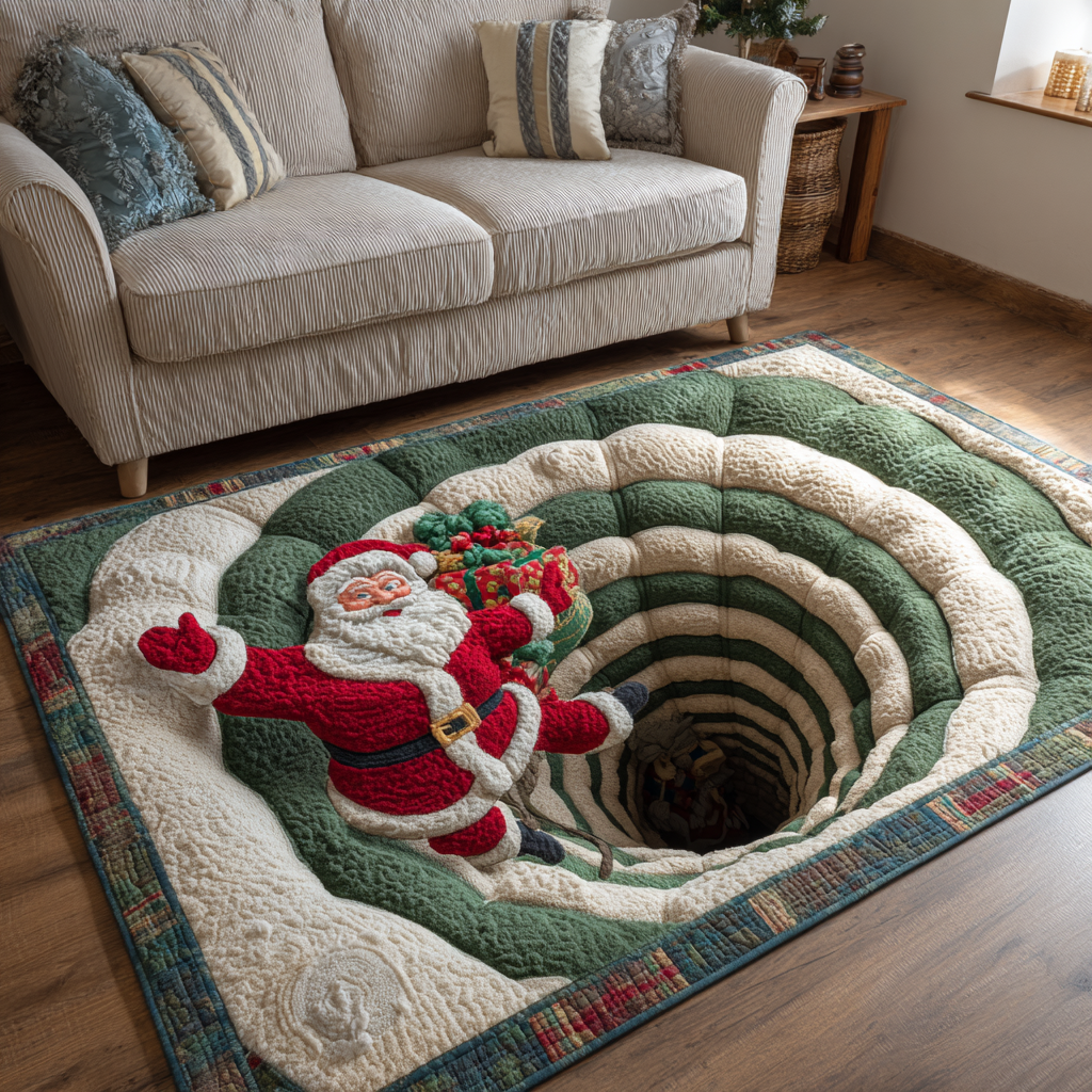 Santa Memories Christmas Area Rug - Non-Slip Washable 3D Print Rug for Living Room & BedroomTVC2108124