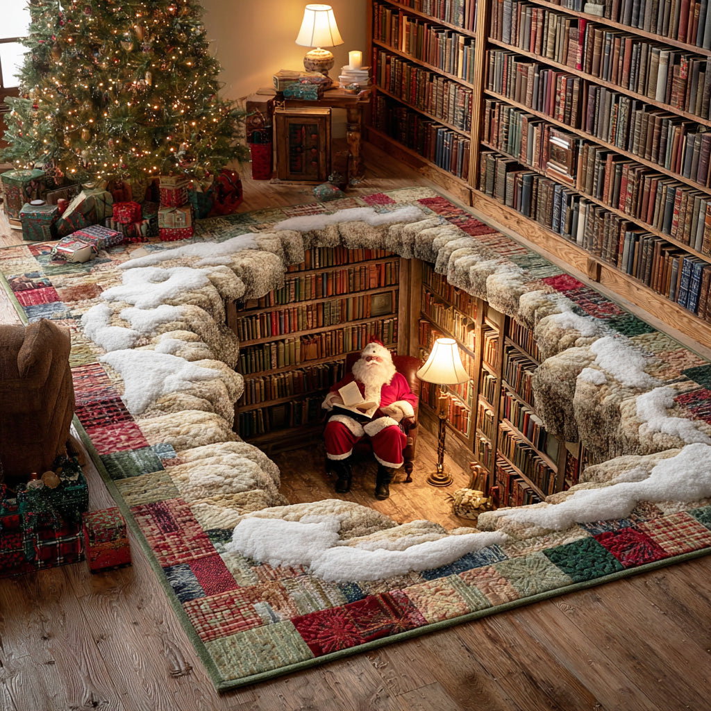 Santa Tales Christmas Area Rug - Non-Slip Washable 3D Print Rug for Living Room & BedroomTVC2108124