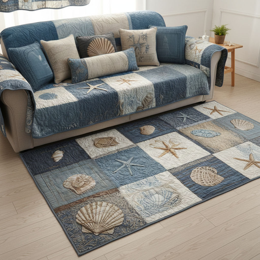 Seaside Peace Area Rug - Non-Slip Washable 3D Print Rug for Living Room & BedroomTVC2108122