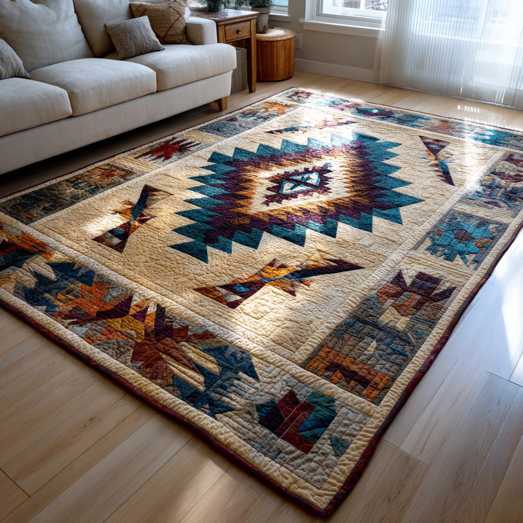 Sedona Geo Area Rug - Non-Slip Washable 3D Print Rug for Living Room & BedroomTVC2108121