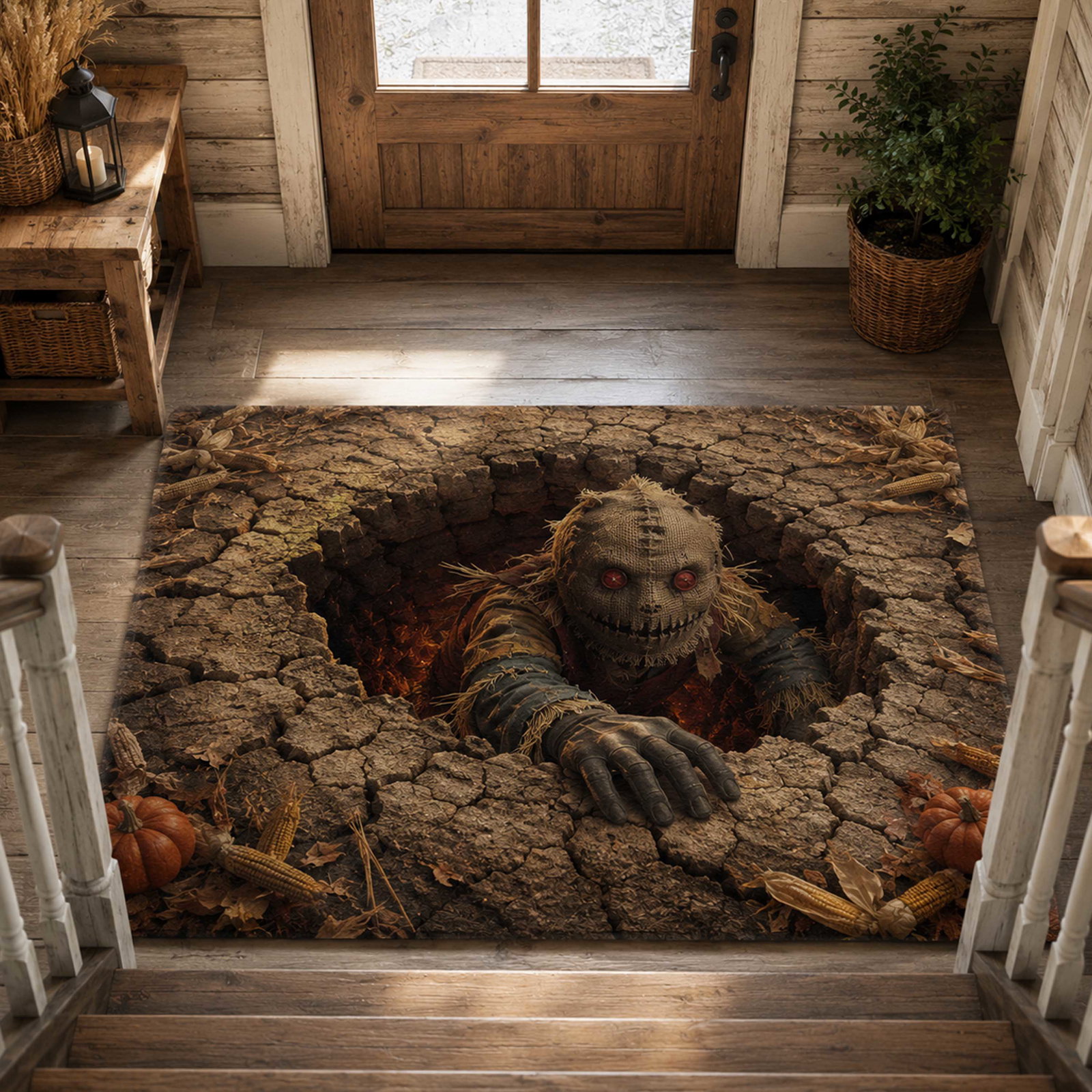 Shadow Crawl Area Rug - Non-Slip Washable 3D Print Rug for Living Room & BedroomTVC2108120