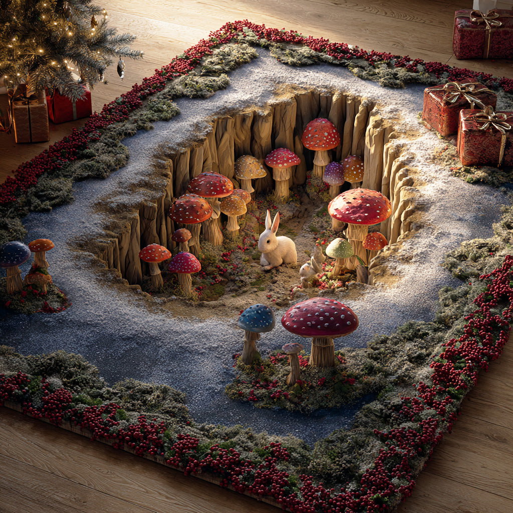 Shroomlight Dream Meadow Area Rug - Non-Slip Washable 3D Print Rug for Living Room & BedroomTVC2108119