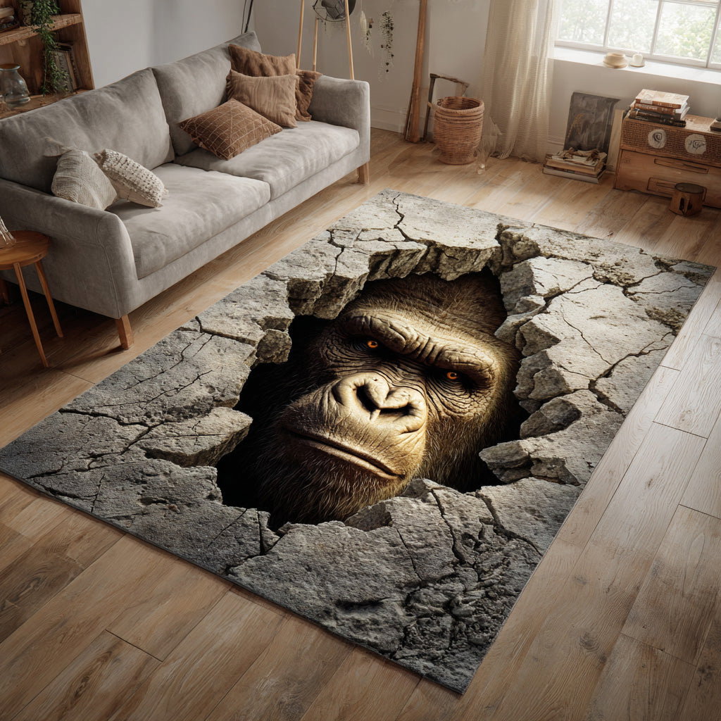Silent Behemoth Area Rug - Non-Slip Washable 3D Print Rug for Living Room & BedroomTVC2108119