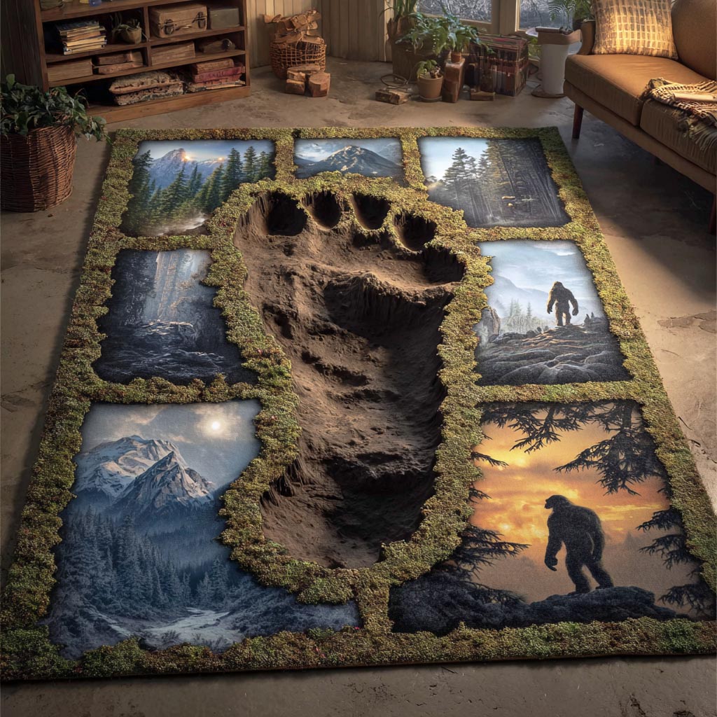 Silent Colossus Area Rug - Non-Slip Washable 3D Print Rug for Living Room & BedroomTVC2108118