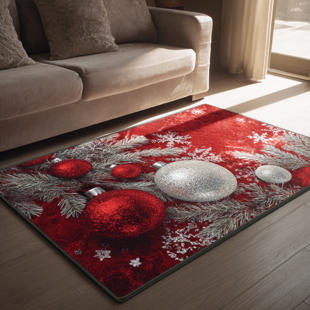 Silver Bliss Area Rug - Non-Slip Washable 3D Print Rug for Living Room & BedroomTVC2108118