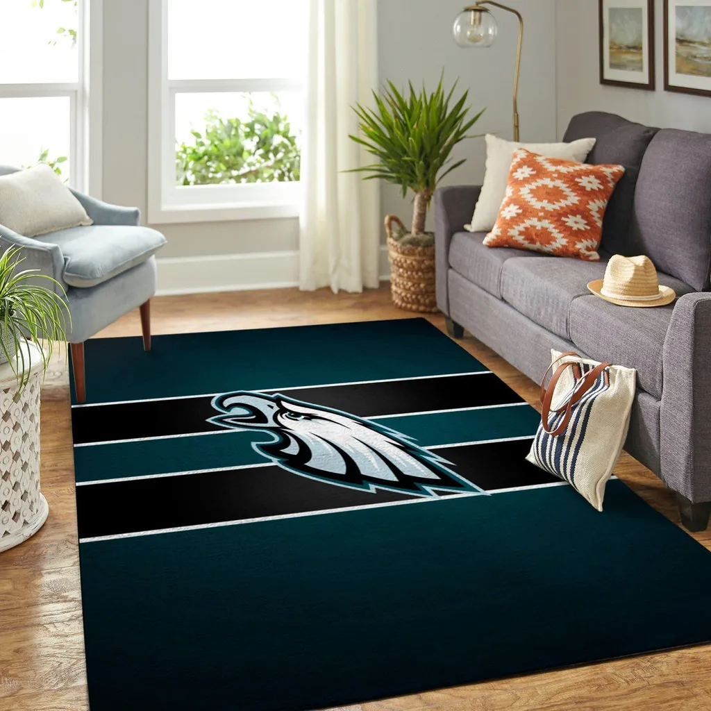 Skull Area Rug Modern Living Room Floor Decor Black and Green