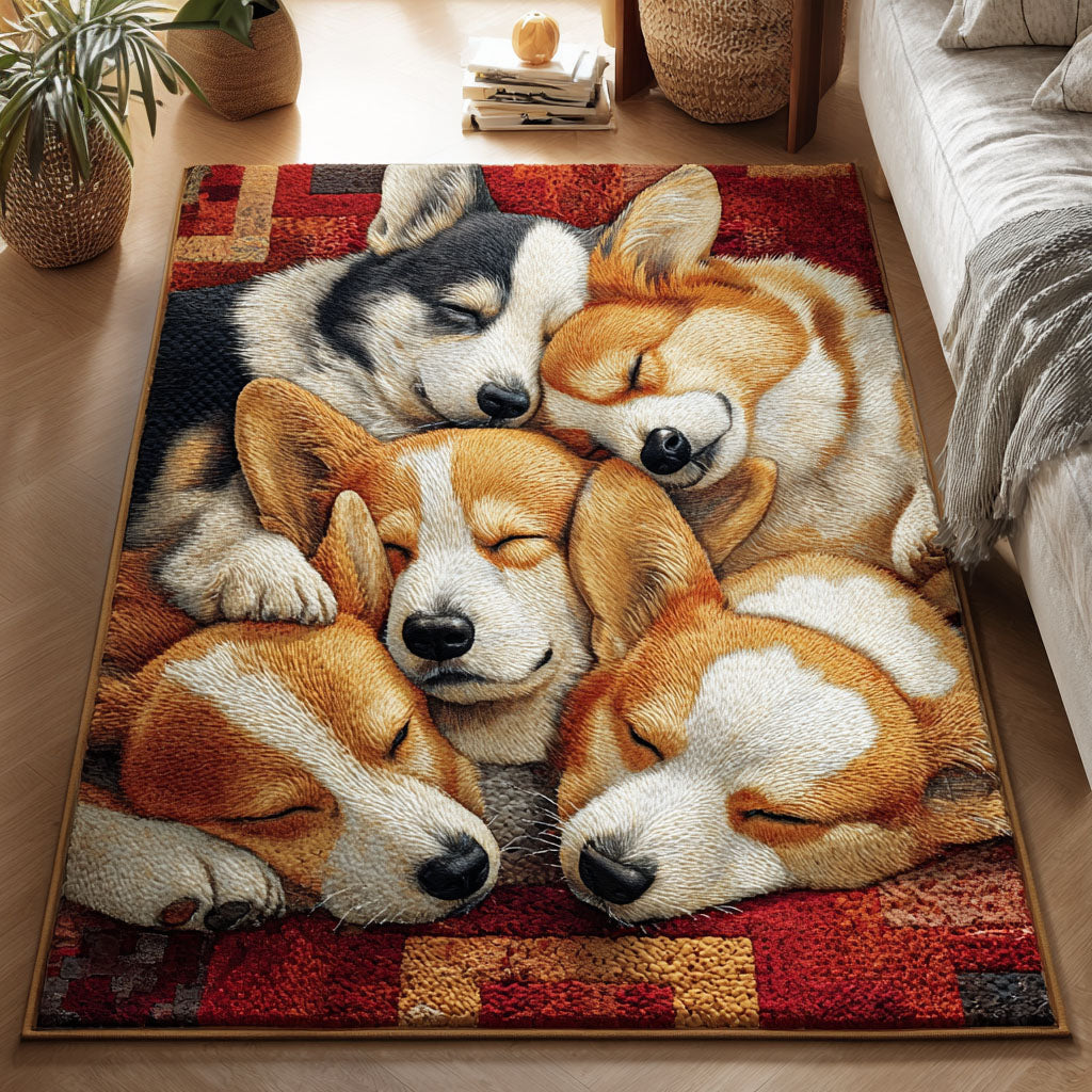 Sleepy Short Legs Area Rug - Non-Slip Washable 3D Print Rug for Living Room & BedroomTVC2108117