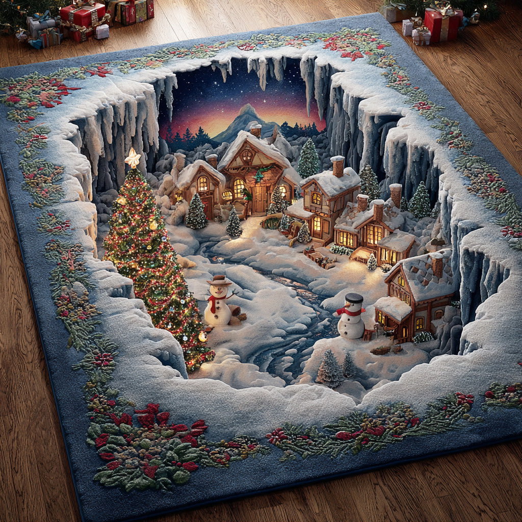 Snow Valley Area Rug - Non-Slip Washable 3D Print Rug for Living Room & BedroomTVC2108117
