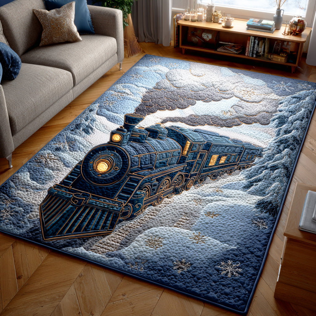 Snowbound Express Area Rug - Non-Slip Washable 3D Print Rug for Living Room & BedroomTVC2108117