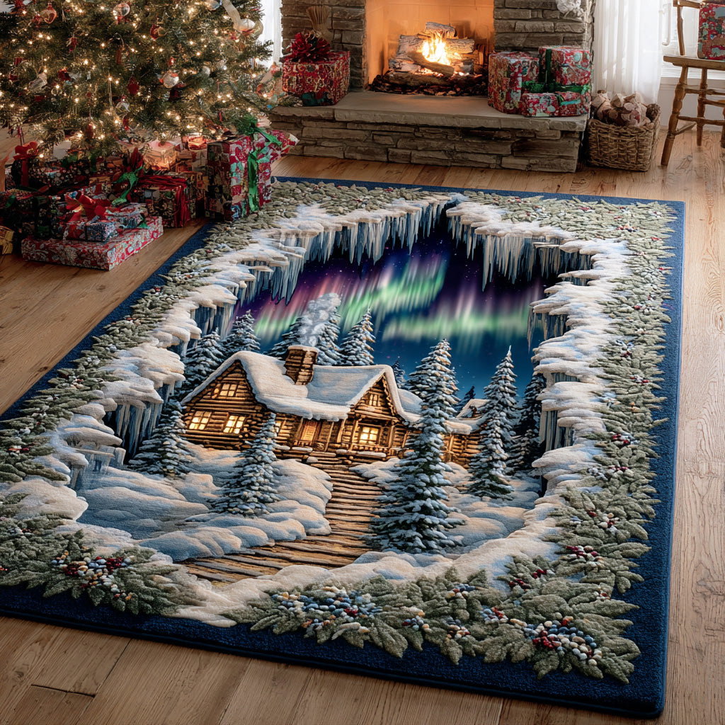 Snowcrest Woodland Trail Area Rug - Non-Slip Washable 3D Print Rug for Living Room & BedroomTVC2108117