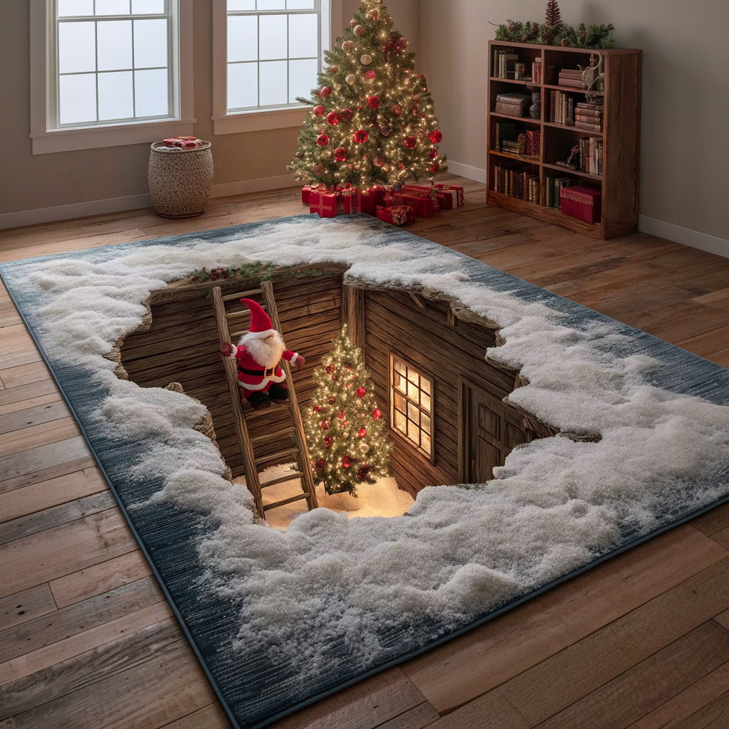Snowfall Gnome Area Rug - Non-Slip Washable 3D Print Rug for Living Room & BedroomTVC2108117