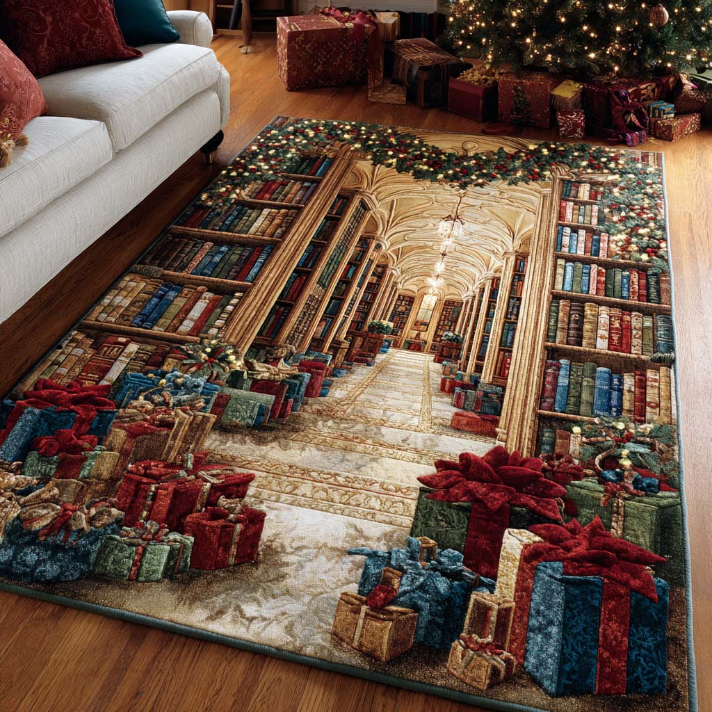 Snowy Reading Area Rug - Non-Slip Washable 3D Print Rug for Living Room & BedroomTVC2108115