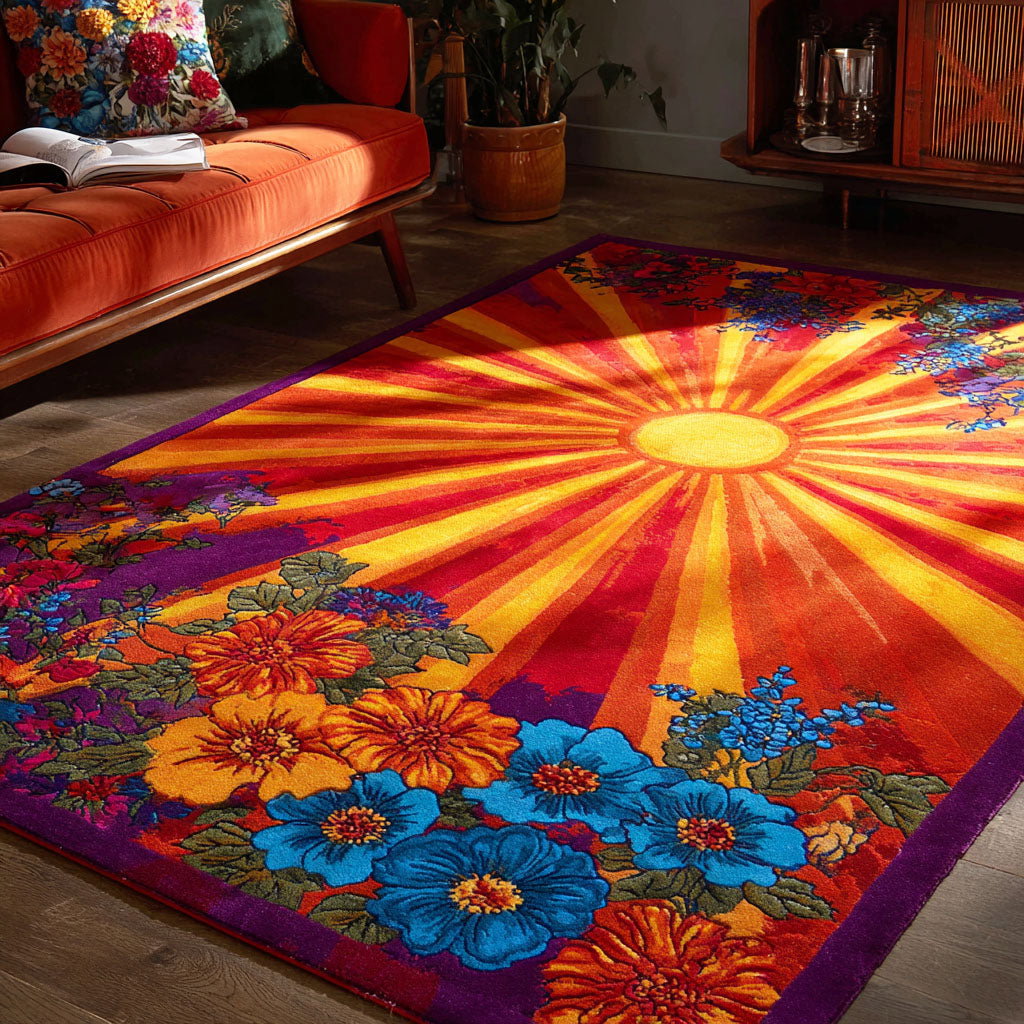 Soft Sunbeams Area Rug - Non-Slip Washable 3D Print Rug for Living Room & BedroomTVC2108114