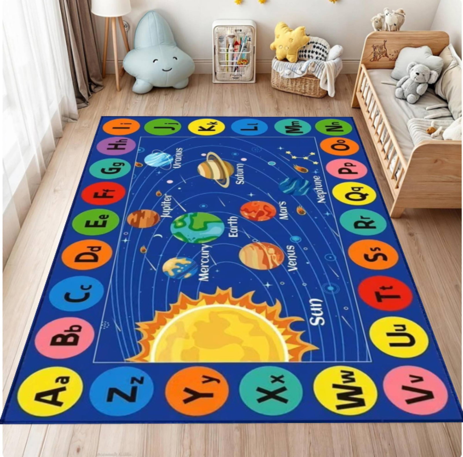 Solar System Alphabet Rug For Kids â€“ Back to SchoolTVC1708379
