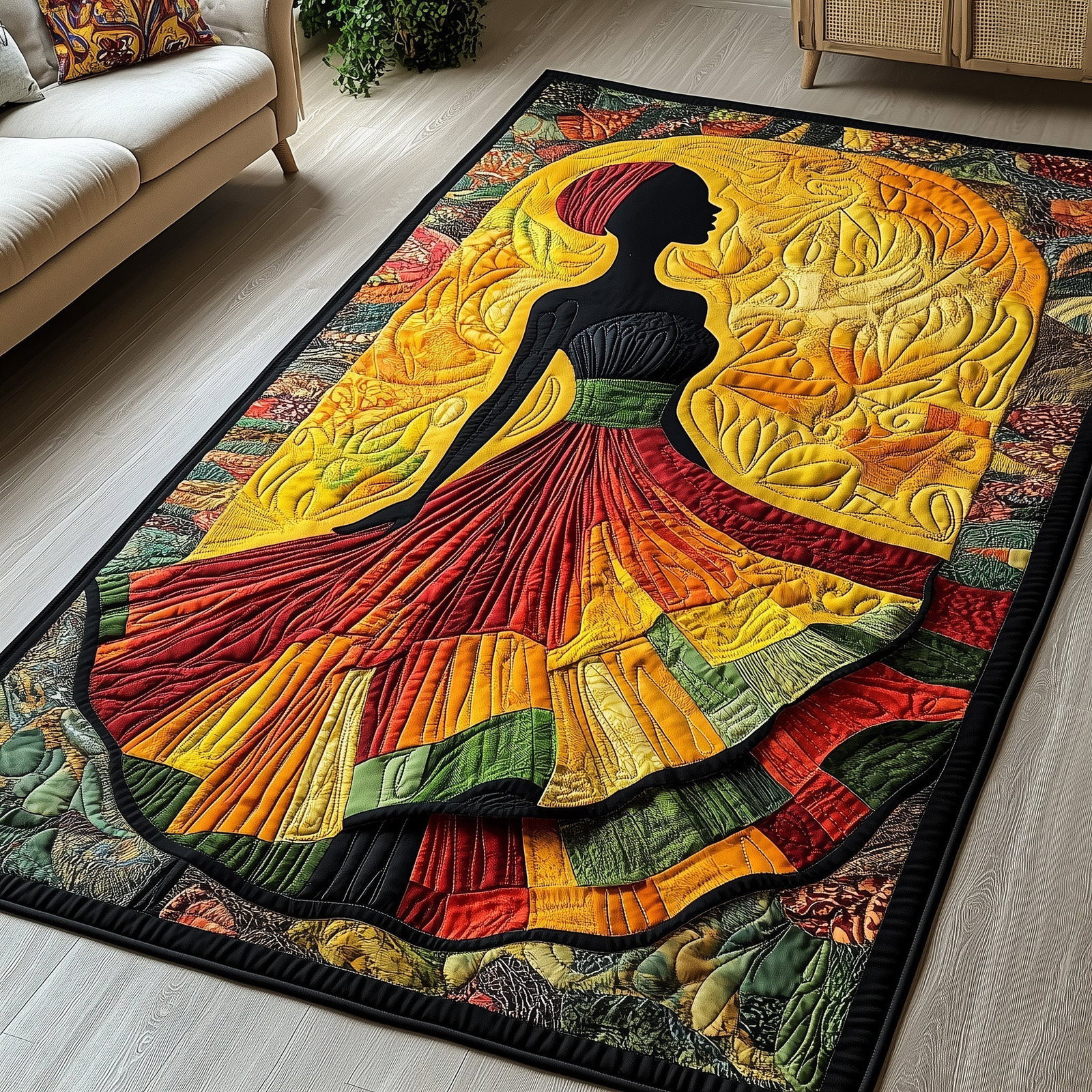 Soulbound Roots Area Rug - Non-Slip Washable 3D Print Rug for Living Room & BedroomTVC2108144