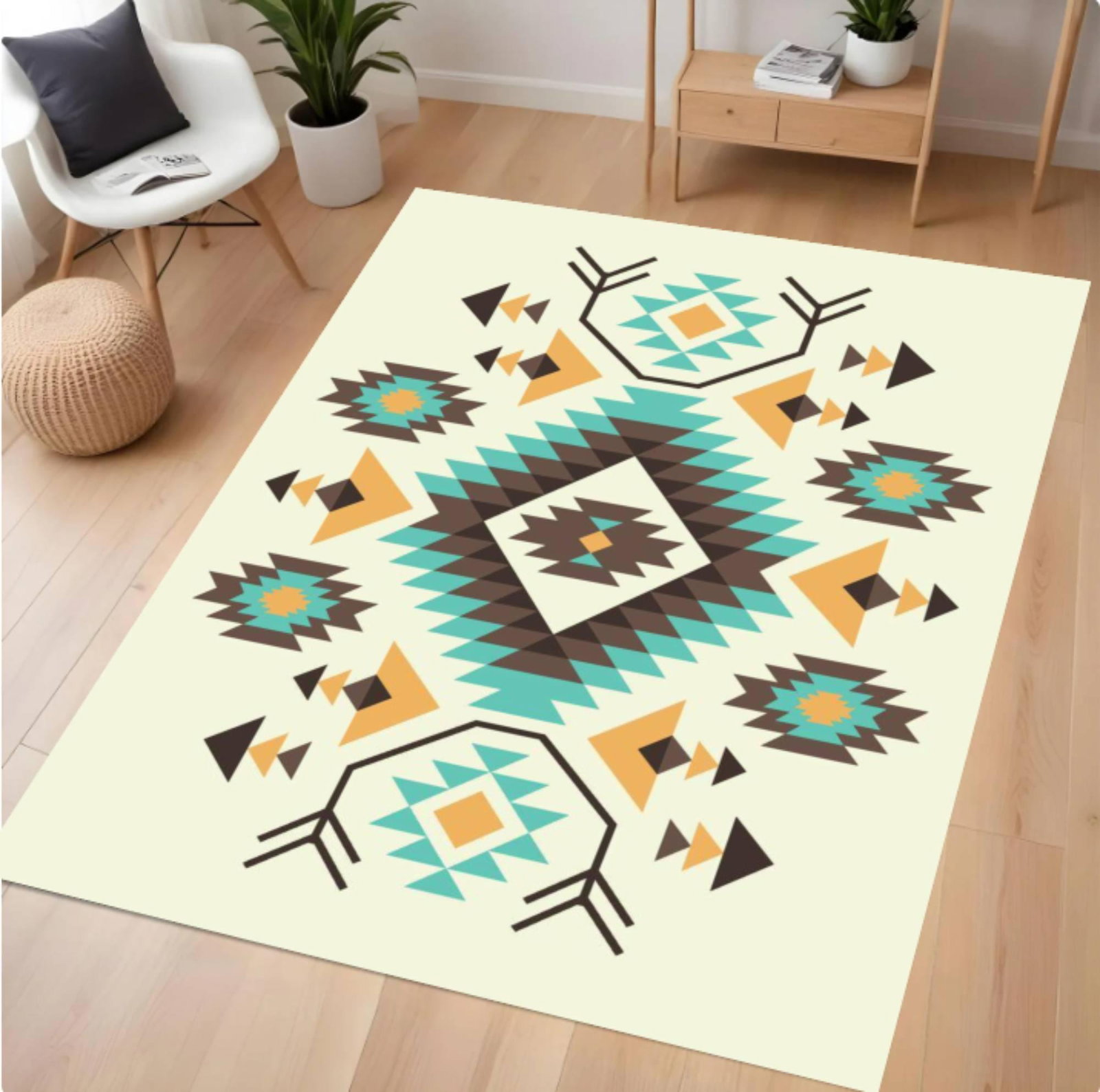 Southwestern Tribal Rug Boho Rug Geometric RugTVC1708358