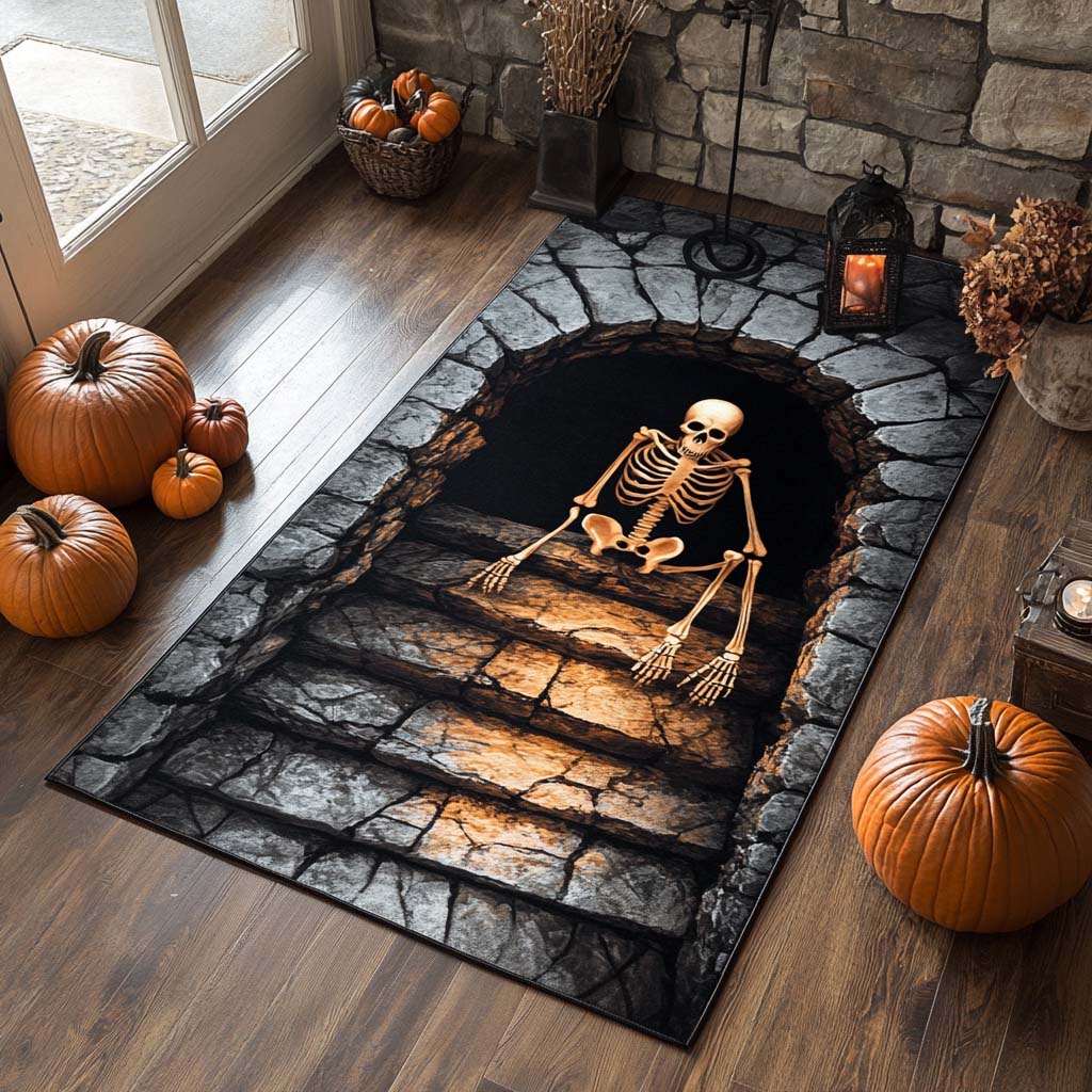 Spiral Tomb Area Rug - Non-Slip Washable 3D Print Rug for Living Room & BedroomTVC2108113