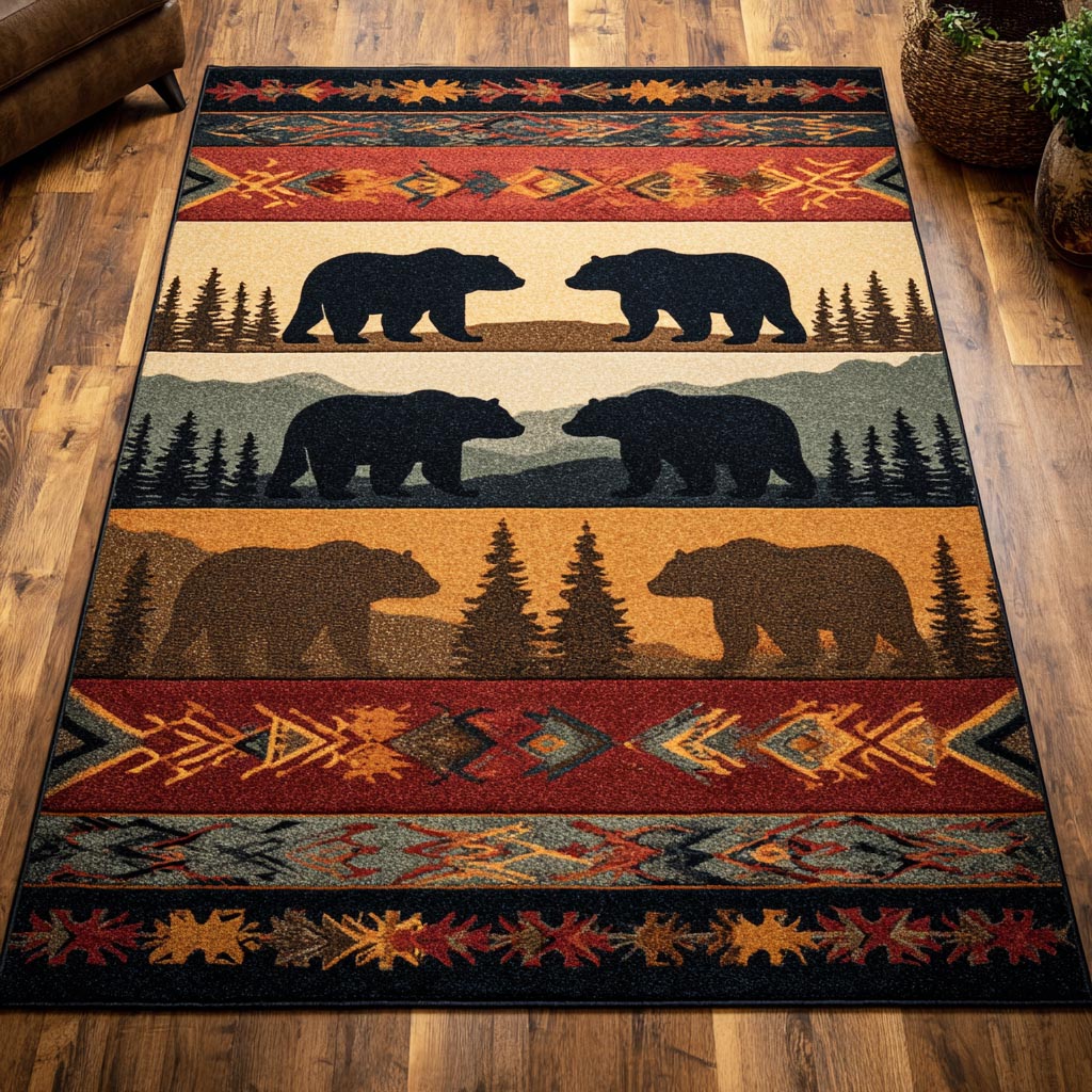 Spirit Bear Area Rug - Non-Slip Washable 3D Print Rug for Living Room & BedroomTVC2108113
