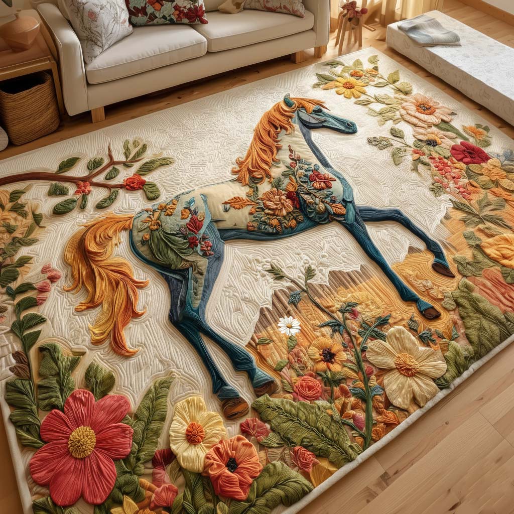 Spirit Horse Area Rug - Non-Slip Washable 3D Print Rug for Living Room & BedroomTVC2108155