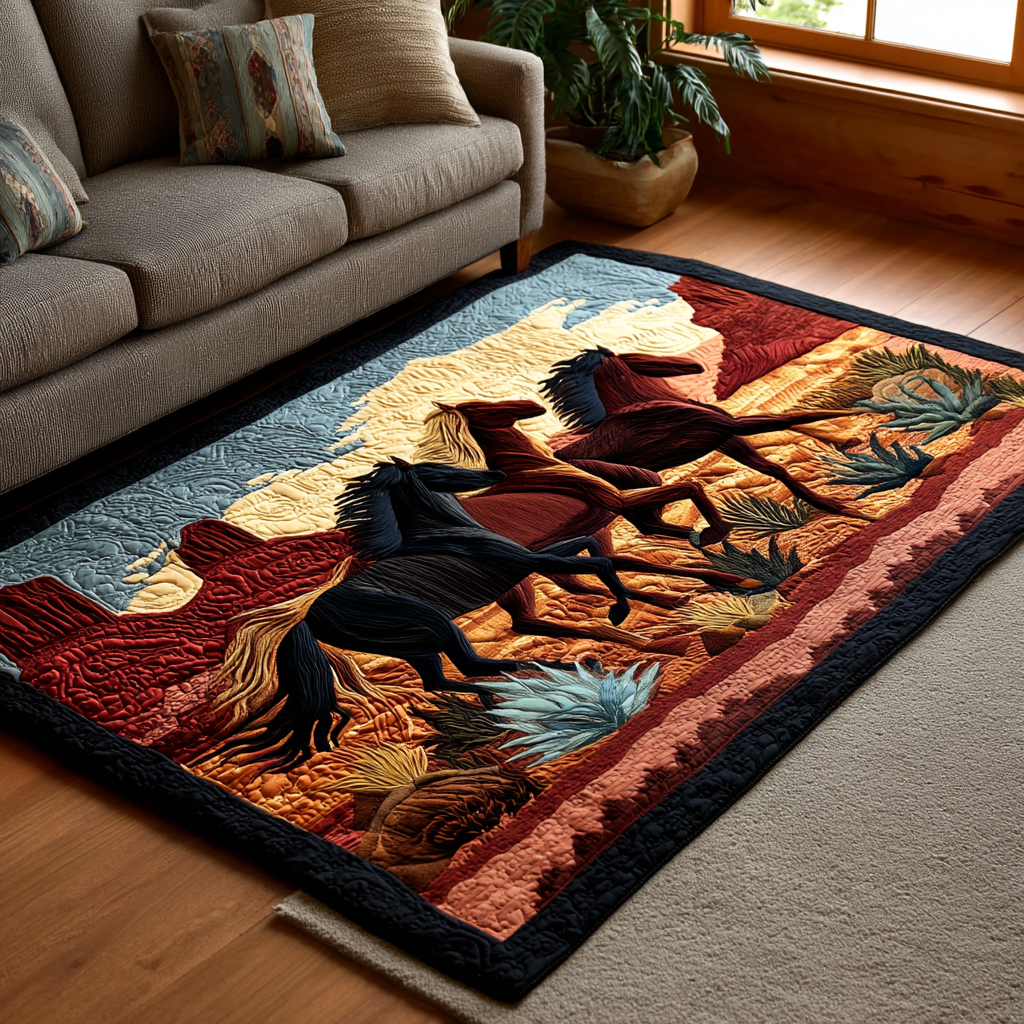Spirit Run Area Rug - Non-Slip Washable 3D Print Rug for Living Room & BedroomTVC2108113