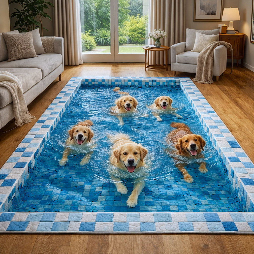 Splash Buddies Area Rug - Non-Slip Washable 3D Print Rug for Living Room & BedroomTVC2108155