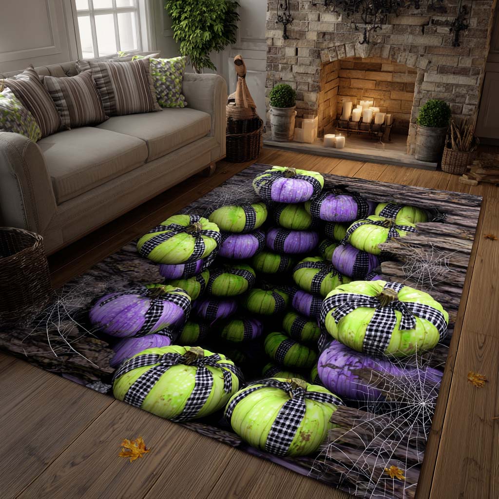 Spooky Depths Halloween Area Rug - Non-Slip Washable 3D Print Rug for Living Room & BedroomTVC2108113