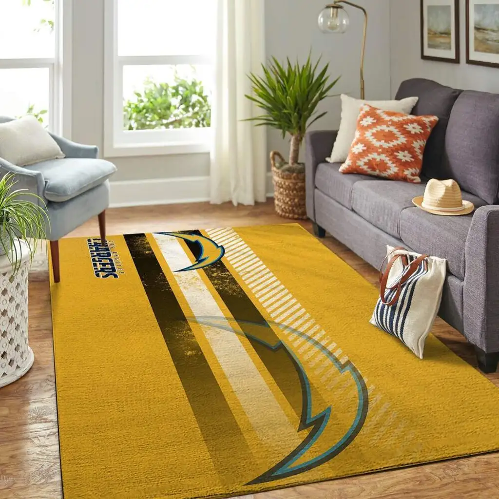 Sports Rug for Living Room Modern Decor Ideas Black and Yellow