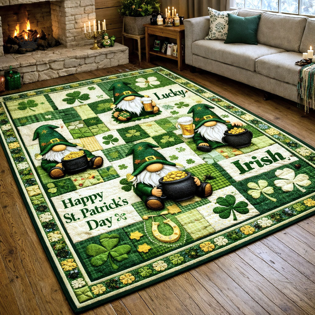 St Patrick Day Area Rug - Non-Slip Washable 3D Print Rug for Living Room & Bedroom (DesignTVC2108187
