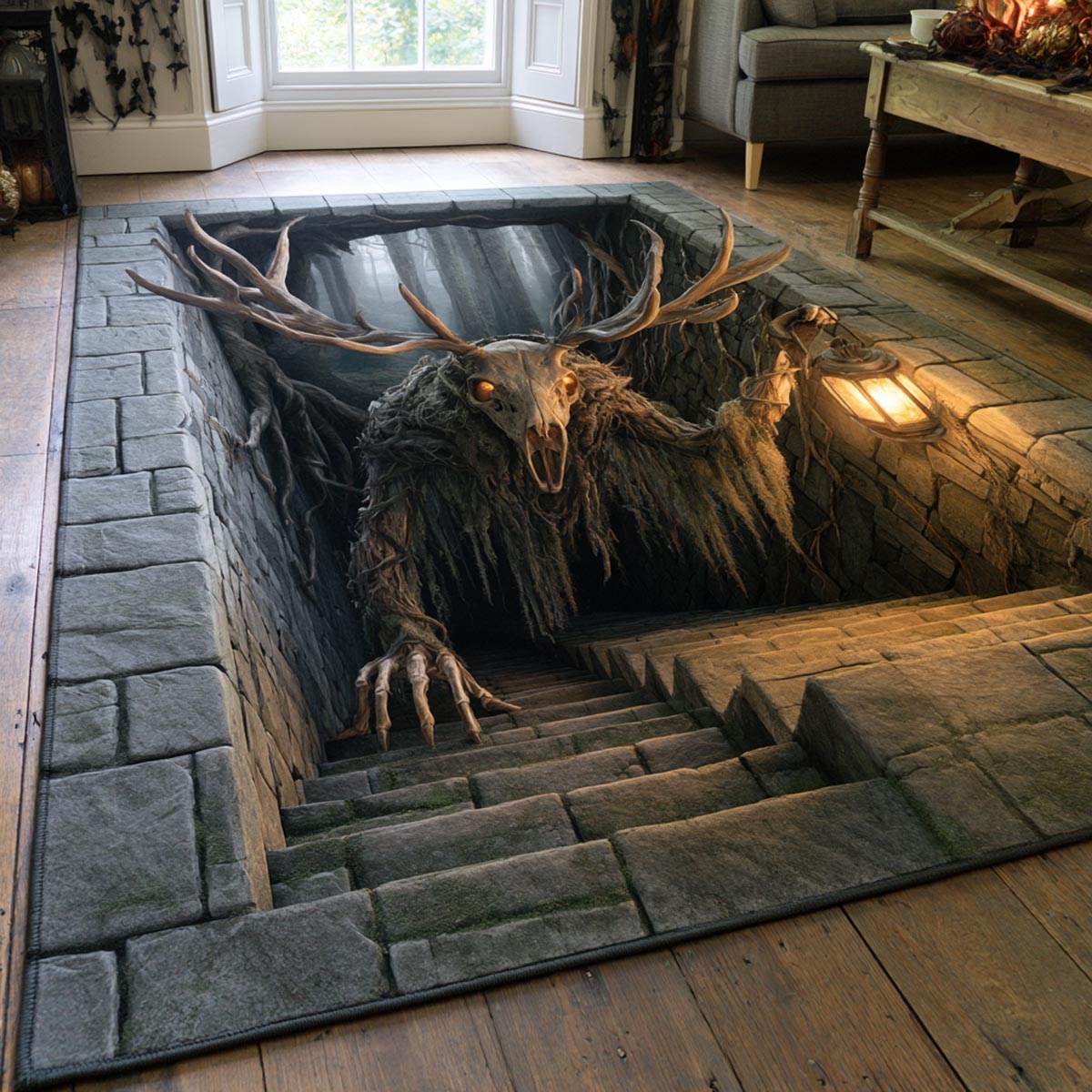 Stag Guardian Area Rug - Non-Slip Washable 3D Print Rug for Living Room & BedroomTVC2108112