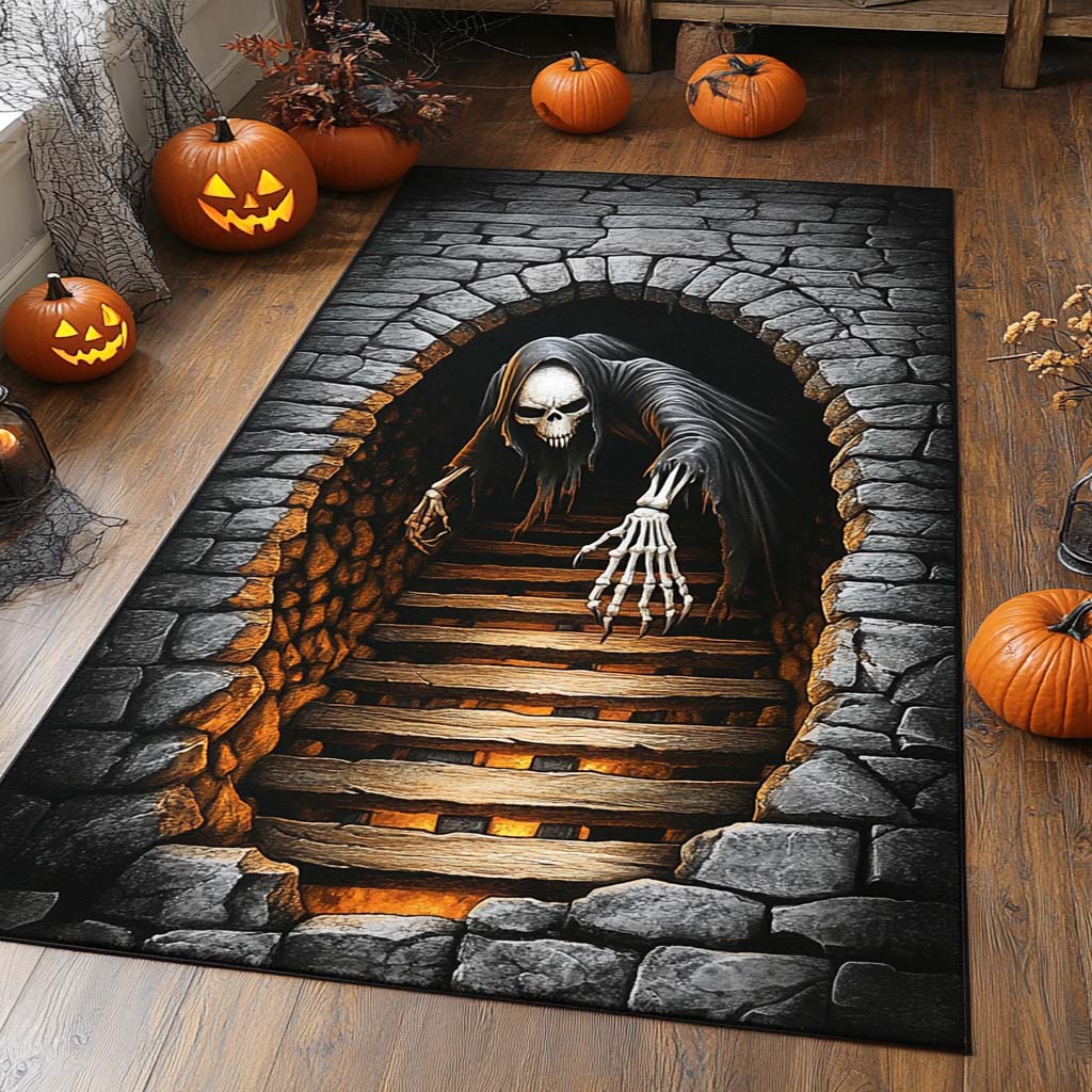 Stairway Reaper Area Rug - Non-Slip Washable 3D Print Rug for Living Room & BedroomTVC2108112