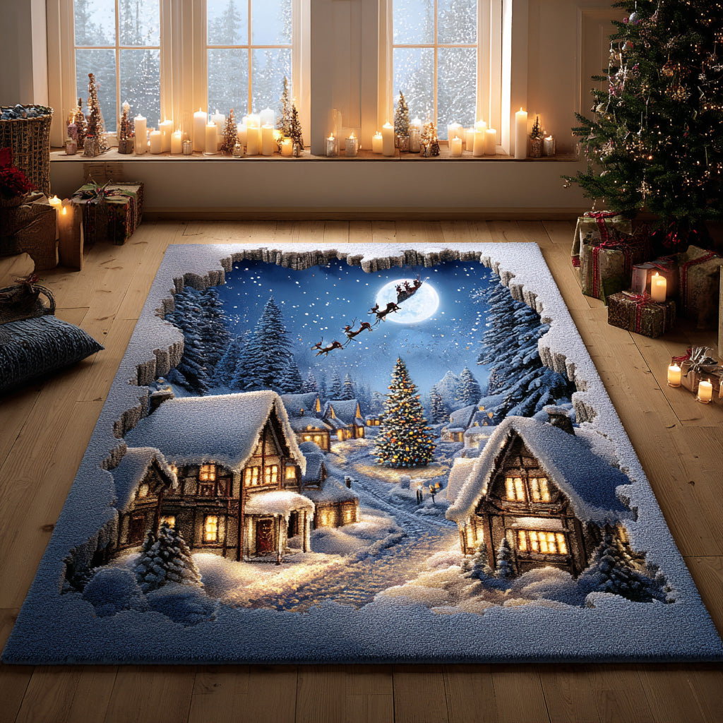 Starlit Wonderland Area Rug - Non-Slip Washable 3D Print Rug for Living Room & BedroomTVC2108111