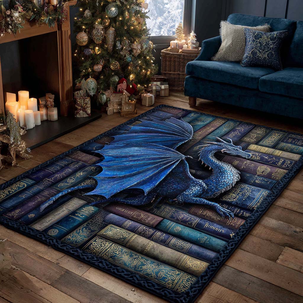 Stormscale Twilight Drake Area Rug - Non-Slip Washable 3D Print Rug for Living Room & BedroomTVC2108111