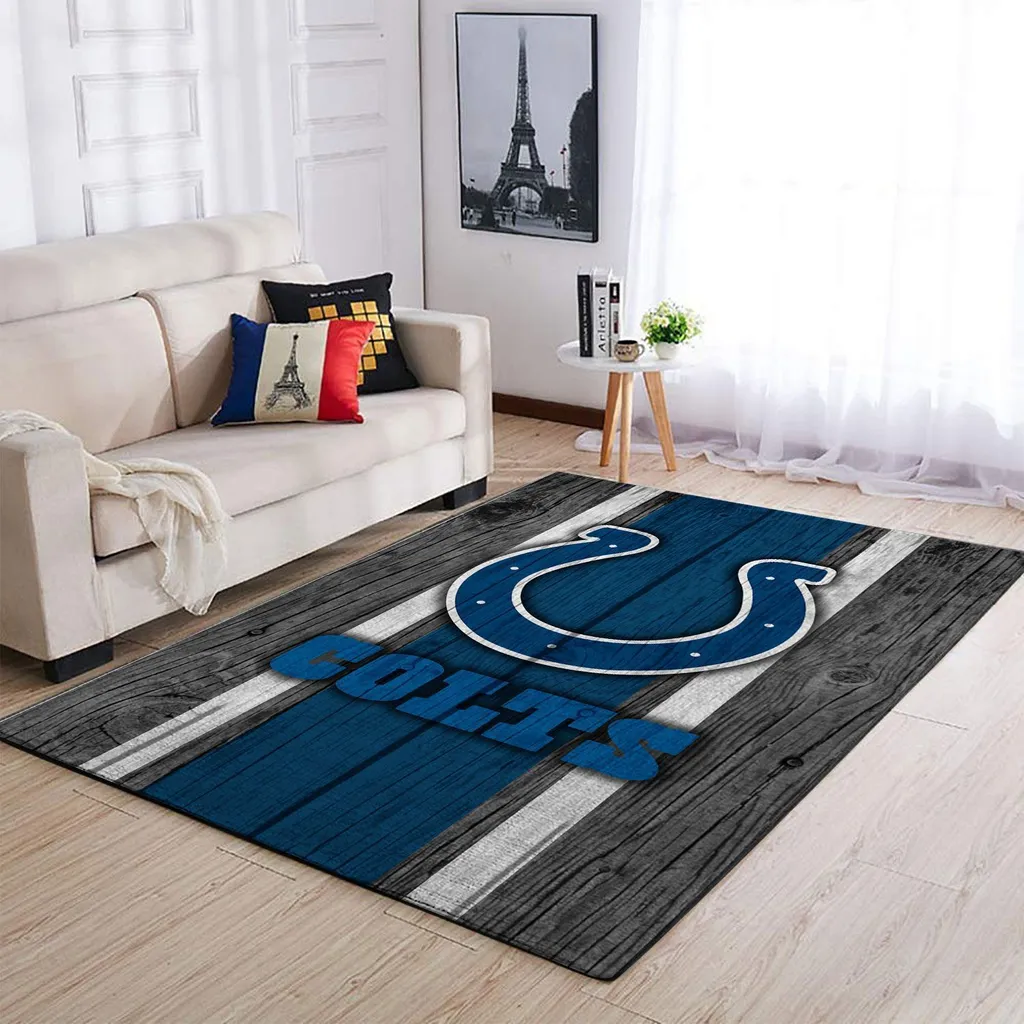 Striped Area Rug with Modern Geometric Pattern Yellow and Brown