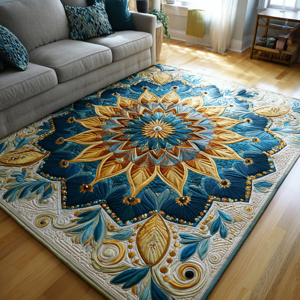 Sunburst Aura Area Rug - Non-Slip Washable 3D Print Rug for Living Room & BedroomTVC2108110