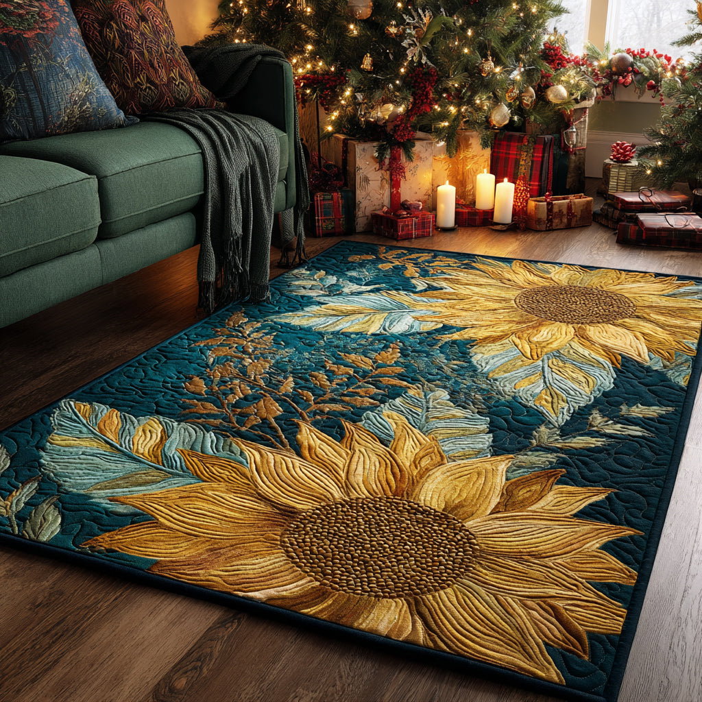 Sunflower Garden Area Rug - Non-Slip Washable 3D Print Rug for Living Room & BedroomTVC2108110