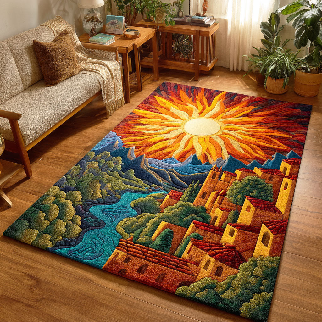 Sunlit Fields Area Rug - Non-Slip Washable 3D Print Rug for Living Room & BedroomTVC2108109