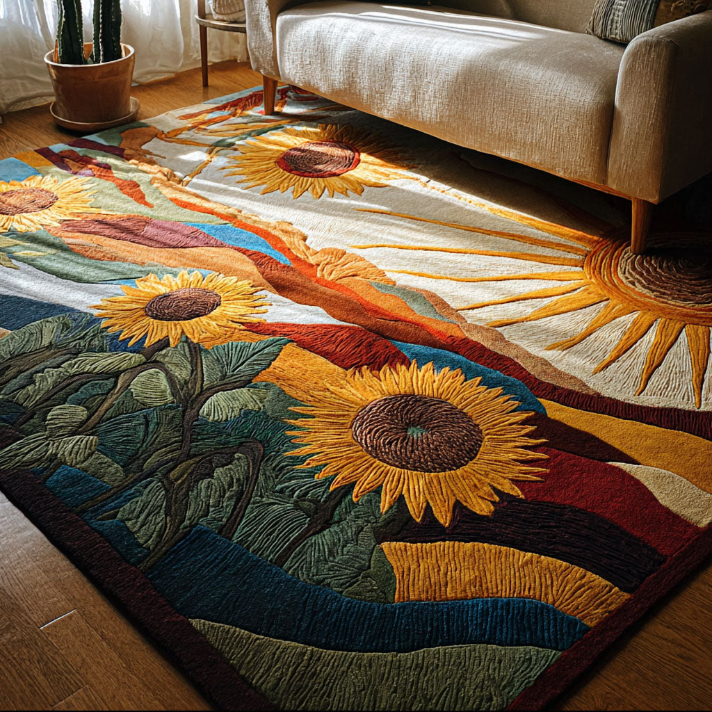 Sunset Bliss Area Rug - Non-Slip Washable 3D Print Rug for Living Room & BedroomTVC2108106
