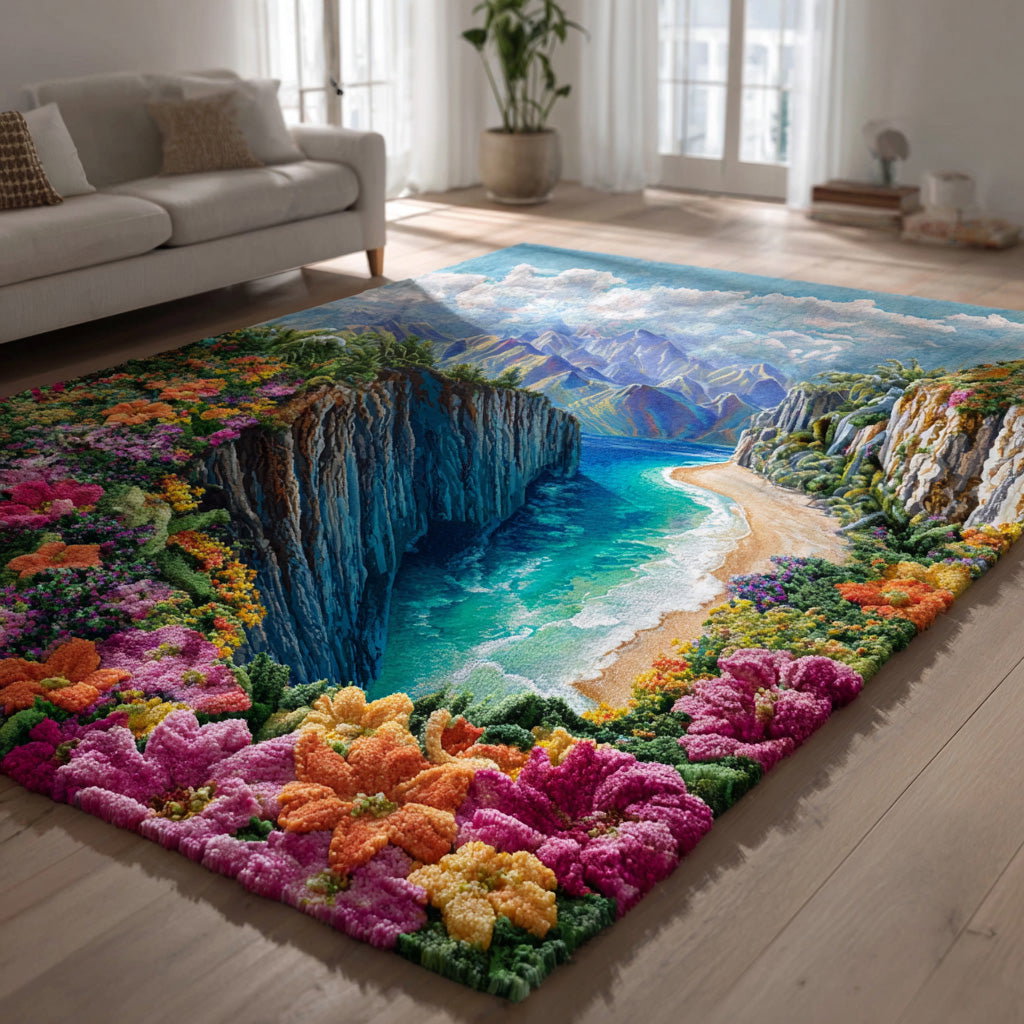 Sunset Flutter Area Rug - Non-Slip Washable 3D Print Rug for Living Room & BedroomTVC2108106