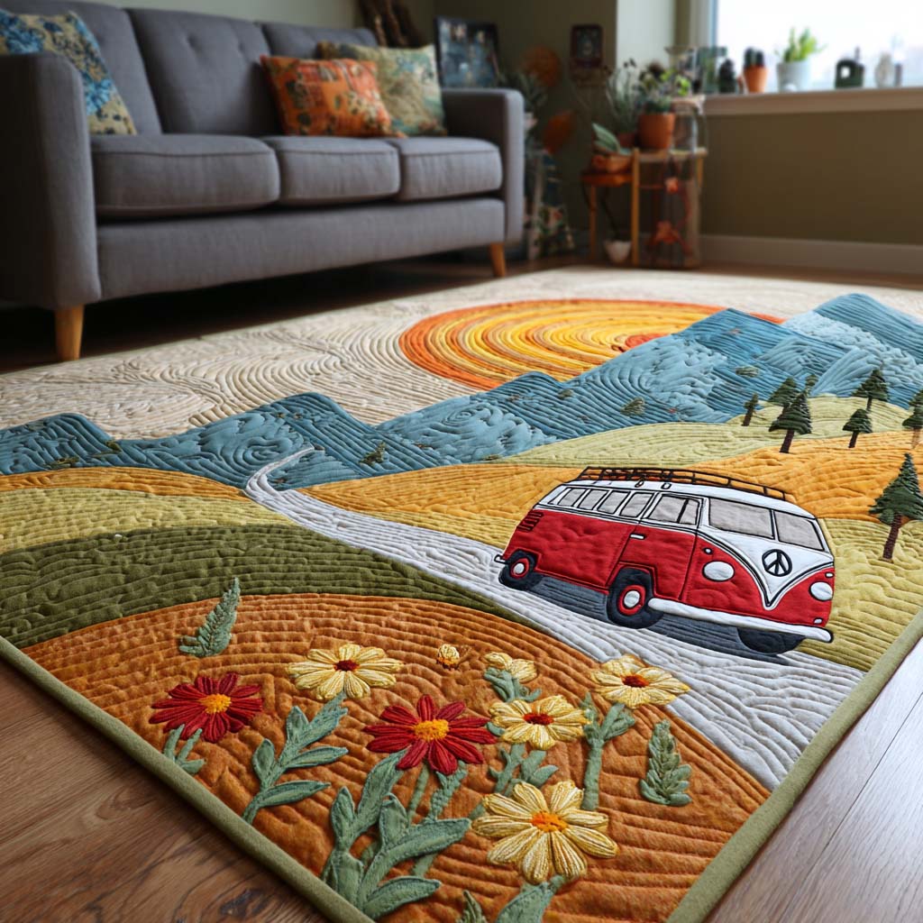 Sunset Trip Area Rug - Non-Slip Washable 3D Print Rug for Living Room & BedroomTVC2108105